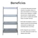 thumbnail image 3 of Librero Ancho Organizador Minimalista Escalera Multiusos Gris ELLEGANCE HOUSEWARE SS34363, 3 of 5