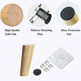 thumbnail image 3 of Ergonomic Wooden Handle, Kiln-Dried Oak Ensures Longevity, Multi Use In Diy Projects And As A Jewelry Tool, Solid Design For Heavy-Duty Tasks, 25Cm Length, Brown (Pack Of 4), 3 of 5