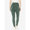 thumbnail image 2 of Woman Within Plus Size Petite Stretch-Cotton Knit Pull-On Leggings, 2 of 5