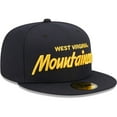 thumbnail image 3 of Men's New Era Navy West Virginia Mountaineers Script Original 59FIFTY Fitted Hat, 3 of 6