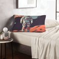 thumbnail image 6 of Gukieu Astronaut With American Flag Print Plush Pillow Cover, Hidden Zipper Pillow Protector without Pillow Core, Suitable for Bedroom, Office, Car Decoration-20"x30", 6 of 6