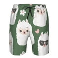 thumbnail image 4 of Naloa Alpaca Faces Men's Beach Shorts, Surfing shorts, Swim trunks, Quick Dry Swim Trunks for Surfing Beach Fun - XX-Large, 4 of 9
