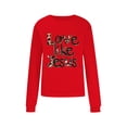 thumbnail image 5 of Love Like Jesus Sweatshirts for Women Valentines Sweatshirt Leopard Letter Long Sleeve Pullover Top, 5 of 8