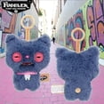 thumbnail image 5 of Fuggler Alley Cats Bag Charm Plush Keyring - Cheeze Blue/Grey, 5 of 6