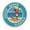 Sapphire Martini, variant on Happy Hour! At South Beach, Florida USA 3.5 Inch Iron Or Sew On Embroidered Fabric Badge Patch Ocean Beach, Salt Life Iconic Series