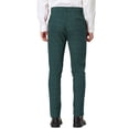 thumbnail image 3 of INSPIRE CHIC Men's Plaid Dress Slim Fit Checked Business Pants with Pockets 36 Green, 3 of 7