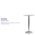 thumbnail image 4 of Flash Furniture 23.75'' Round Glass Table with 41.75''H Chrome Base, 4 of 5