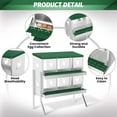 thumbnail image 3 of Metal Chicken Nesting Boxes, Heavy-Duty Galvanized Steel Egg Laying Box with 6 Compartments, Rustproof, Easy to Install & Clean, Wall-Mountable Design for Poultry Coops- Green with Stand, 3 of 14