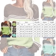 thumbnail image 4 of XIYON Sweaters for Women Striped Color Block Knit Sweater Elegant Fall Winter Long Sleeve Crewneck Top for Office Wear, 4 of 9