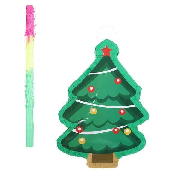LOLIPPYY 1Set Green Christmas Tree Paper Pinata for Party Candy Filled Fun Game