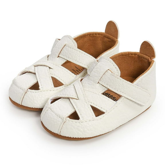 AKAFMK Baby Walking Shoes 12-18 Months,Kids Sandals,Toddler Kid Baby Boys Summer Breathable Soft Bottom Casual Non-slip Casual Shoes White Sizes 4-6