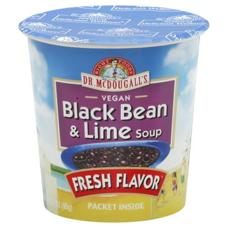 Dr. McDougall's Right Foods Black Bean & Lime Soup, 3.4 (Best Vegan Black Bean Soup)