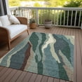 thumbnail image 6 of Addison Rugs Chantille Indoor/Outdoor Transitional Waves Sage Washable Rectangle Rug, 8' x 10', 6 of 6