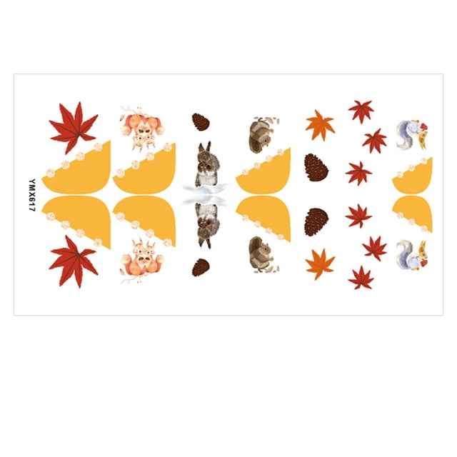 Fiudx Juego de Pegatinas para Uñas con Diseño de Hoja de Arce, Colores Degradados, Pvc Duradero, Fácil Aplicación, Suministros para Decoración de Uñas, Diseño Moderno, para Salón de Belleza En Casa,