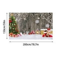 thumbnail image 3 of Kezqiaxn Outdoor Christmas Decorations, 200x150cm Christmas Garage Door Cover, Merry Christmas Backdrops for Photography Rustic Barn Snowflakes Christmas Garage Banner Hanging Cloth, 3 of 7
