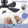 thumbnail image 3 of Ventilador de techo Kviflon de 81 cm con luz y mando a distancia de 6 velocidades, 3 of 9