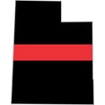 thumbnail image 1 of 3.8 Inch Thin Red Line Utah Firefighter Decal, 1 of 1