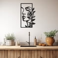 thumbnail image 2 of LaModaHome Exclusive Silhouette Of Woman With Flower On Face Line Art Metal Wall Art – Durable & Artistic Metal Wall Art for Home and Office Decor, Perfect for Any Interior Design Aesthetic, 2 of 4