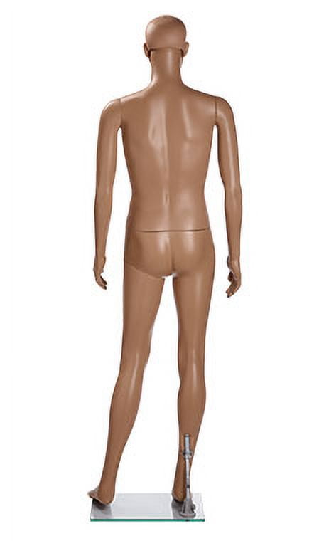 SSWBasics Mannequin Full Body - Male Mannequin Full Body with Base  6' 2½" Height  Caucasian Complexion Plastic Mannequin Body for Display