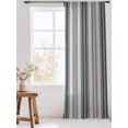 thumbnail image 3 of Sheer Curtains 96 Inches Long, Black Grey Striped Semi Sheer Curtains Light Filtering Window Treatment, Farmhouse Modern Stripes Art Privacy Voile Drapes for Living Room Bedroom 52x96 Inch, 3 of 7