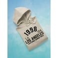thumbnail image 3 of 1998 Los Angeles Summer Banner Hoodie Men -Image by Shutterstock, Male 4X-Large, 3 of 4