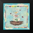 thumbnail image 2 of Prahl, Courtney 15x15 Black Modern Framed Museum Art Print Titled - Family of Love Birds Square, 2 of 5