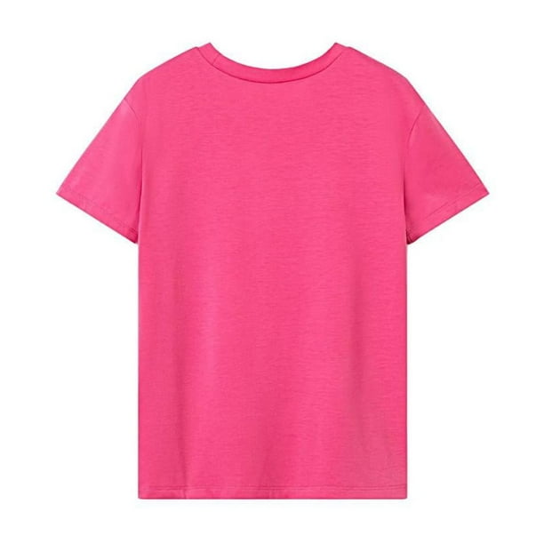 Camiseta para mujer, camisetas de verano, ropa de calle, disfraz elegante, camiseta con cuello redondo para viajar XL