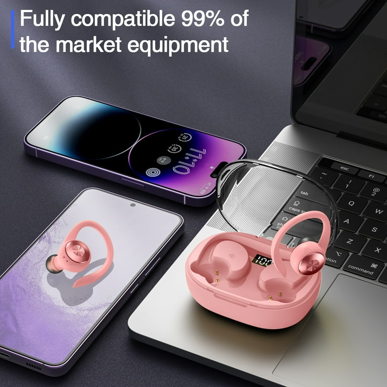 Bluetooth 5.3 Wireless Earbuds IPX7 Waterproof Noise Cancelling 48H Playtime LED Display Mic for Gym Running Walmart