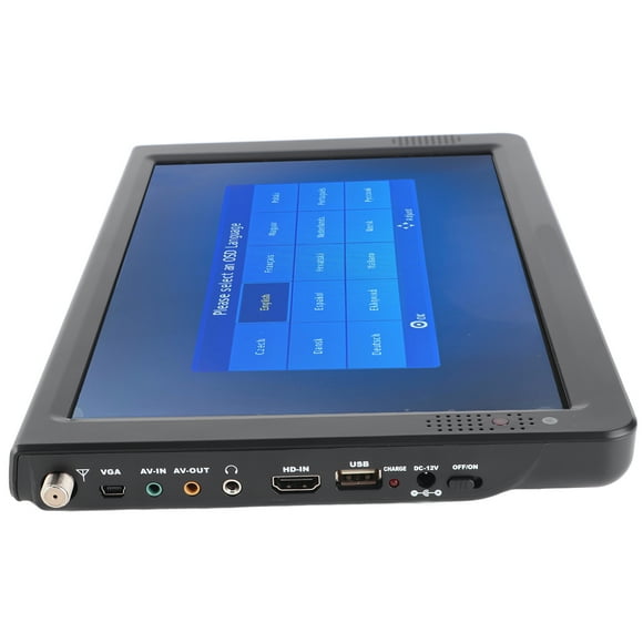 LED Digital TV, Strong Signal Rechargeable 1080P US Plug 100-240V ATSC Portable TV for Car