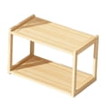 thumbnail image 3 of yuksok Wood Storage Rack Counter Spice Rack Decorative Desktop Organizer Holder for Men 2 Layer, 3 of 9