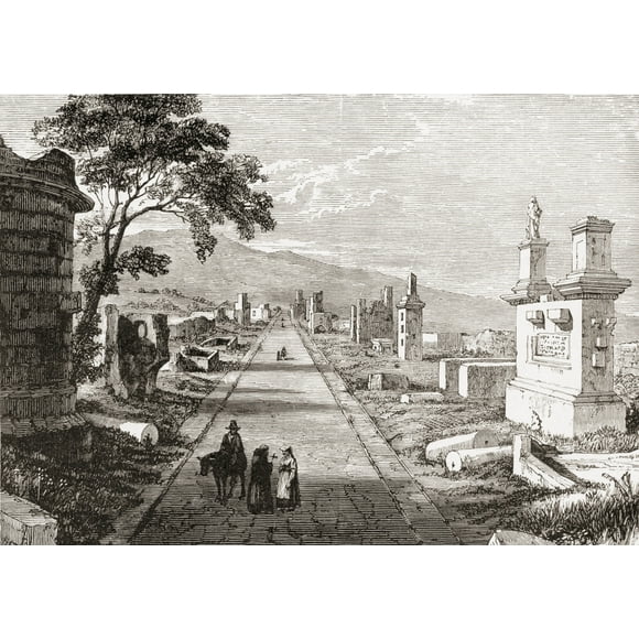 The Appian Way, Rome, Italy In The Late 19th Century. From Italian Pictures By Rev. Samuel Manning, Published C.1890. by Hilary Jane Morgan / Design Pics (32 x 22)