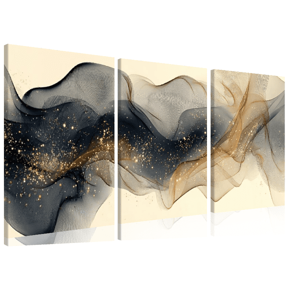 Ullo0ord Canvas Wall Art abstract Modern Abstract Painting 1.5-inch Framed Picture Living Room Bedroom Office Home Decoration High Quality Print on Canvas 12*16inch*3pcs