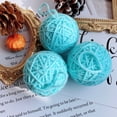 thumbnail image 2 of Visland 6Pcs 1.97inch Christmas Yarn Balls Ornament Handmade Soft Texture Decorate Foam Floral Bouquet Wool Winding Ball for Christmas, 2 of 2