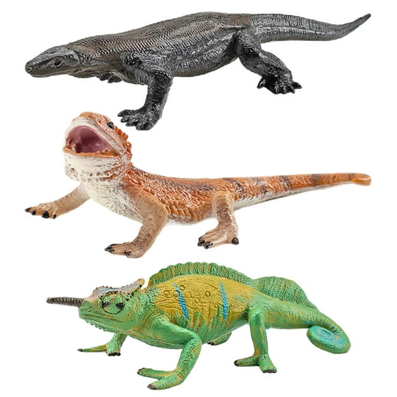 3x Realistic Zoo Animal Models Mini Figurines Models Playset Toddlers Gifts