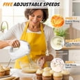 thumbnail image 3 of Hand Mixer 5 Speed Electric Cake Whisk Food Mixer Self-Control/Turbo Boost with 5 Stainless Steel Accessory Food Beater for Cake Bread one size, 3 of 5