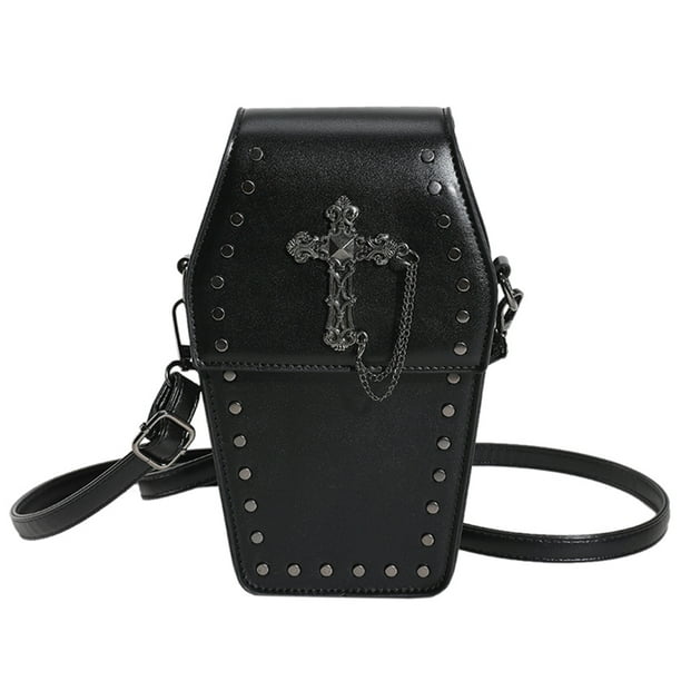 Bolso para mujer con ataúd bolso para teléfono móvil con dibujos animados Y2K novedad bolso para teléfono de Halloween