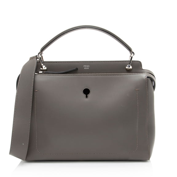 Pre-Owned Fendi Calfskin Dotcom Medium Satchel