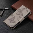 thumbnail image 4 of Allytech Case for iPhone 13 Mini Wallet Case with Card Slots, Embossed Butterfly PU Leather Folio Flip Stand Protective Magnetic Snap Case wtih Hand Strap for iPhone 13 Mini 5.4" 2021, Gray, 4 of 4