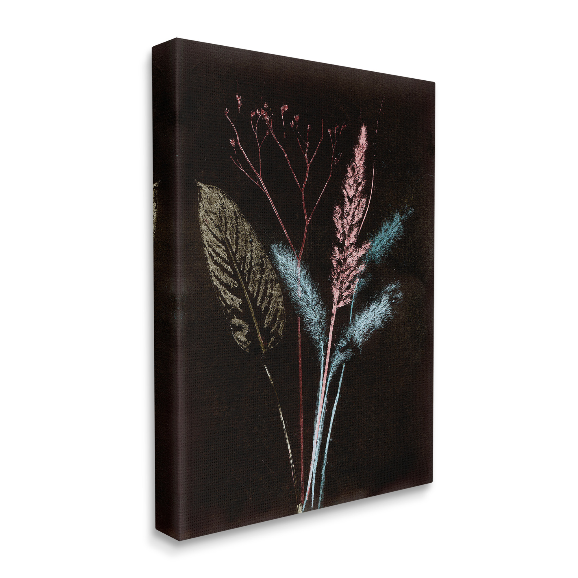 Stupell Industries Country Reeds Impressions Botanical & Floral Painting Gallery Wrapped Canvas Art Print Wall Art, 24 x 30
