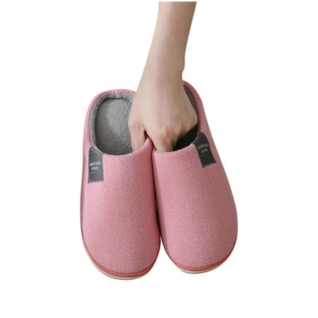 

Awdenio Women s Shoes Clearance Indoor Thermal Lnsulation Women Plush Household Thick Soles Sweat Absorbing Breathable Cotton Slippers Home Use