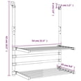 thumbnail image 3 of Tendedero colgante VidaXL de aluminio para balcón plegable, 3 of 9