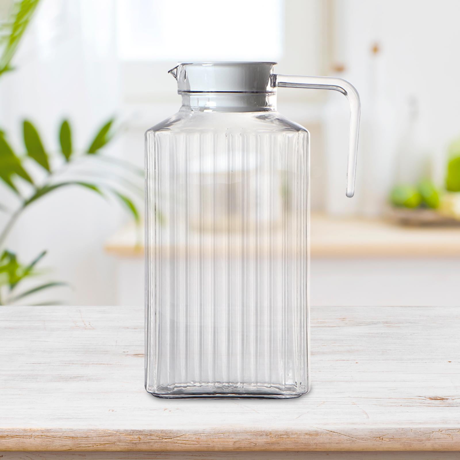 Carafe En Verre Borosilicate 1,8L Ecooe Avec Couvercle Inox - Pichet Pour Eau, Thé, Lait, Résistant à La Chaleur - 10