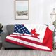 thumbnail image 2 of Fotbe USA Canada Flag Manta de Franela con Estampado, Manta Ultrasuave para Cama, Sofá, Auto, Hipoalergénica y Antibolitas-80"x60", 2 of 6
