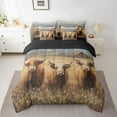 thumbnail image 2 of Manfei Rustic Highland Cattle 7-Piece Twin Bedding Sets,Country Farmhouse Lodge Bedding Comforter Set,Old Barn Door Sheet Sets For Boys,Super Cozy Room Decor Reversible, 2 of 8