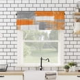 thumbnail image 2 of Rdsfhsp Valance Curtain for Kitchen, Burnt Orange and Grey Modern Art Window Valance for Living Room Rod Pocket Valances for Bedroom Decor, Window Treatment Valance 1 Panel 18" x 54", 2 of 5