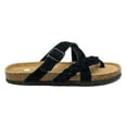 thumbnail image 2 of Gaahuu womens leather braided criss cross memory foam footbed sandal, 2 of 5
