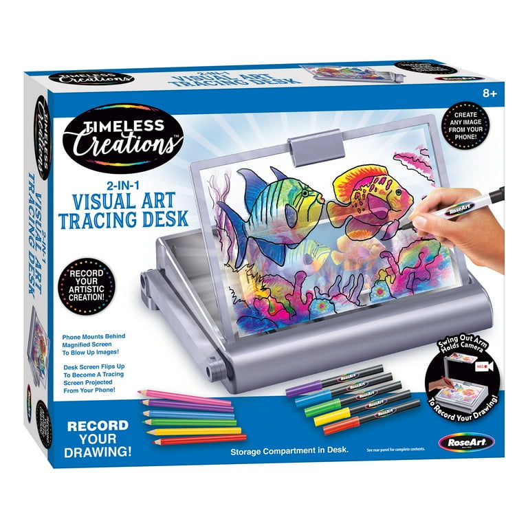 Cra-Z-Art Timeless Creations 2-in-1 Visual Art Designer, Beginner Drawing Set, Unisex Ages 8 and up