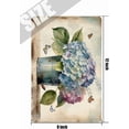 thumbnail image 5 of Hydrangea Bouquets Metal Tin Sign Watercolor Purple Hydrangea Floral Print Vintage Tin Sign Vintage Rustic Home Decor Flower Wall Art Office Print Retro Farmhouse Decor 12"x8", 5 of 6