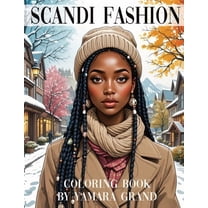 Scandi Fashion Coloring Book: Aesthetic & Cozy Pages for Stylish Women and Teens, (Paperback)