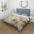 thumbnail image 1 of Designart "Beige Botanical Expressions III" Abstract Botanicals Bedding Covert Set - Modern Beige Abstract Bed Set With 1 Sham, 1 of 6
